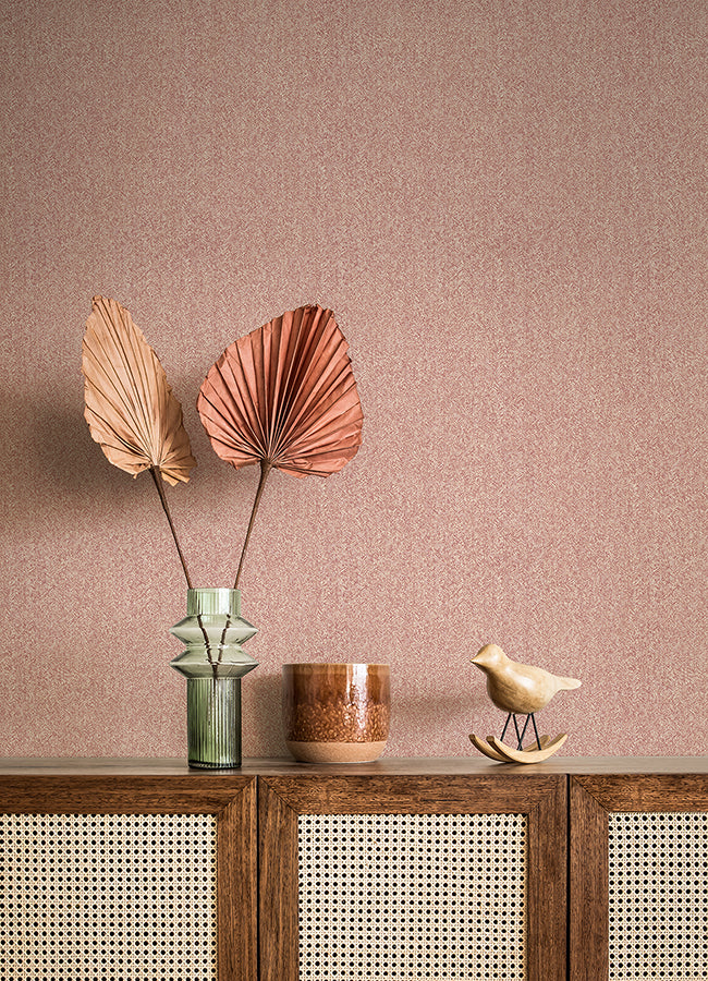 Ashbee Rose Tweed Wallpaper - Brewster Wallcovering