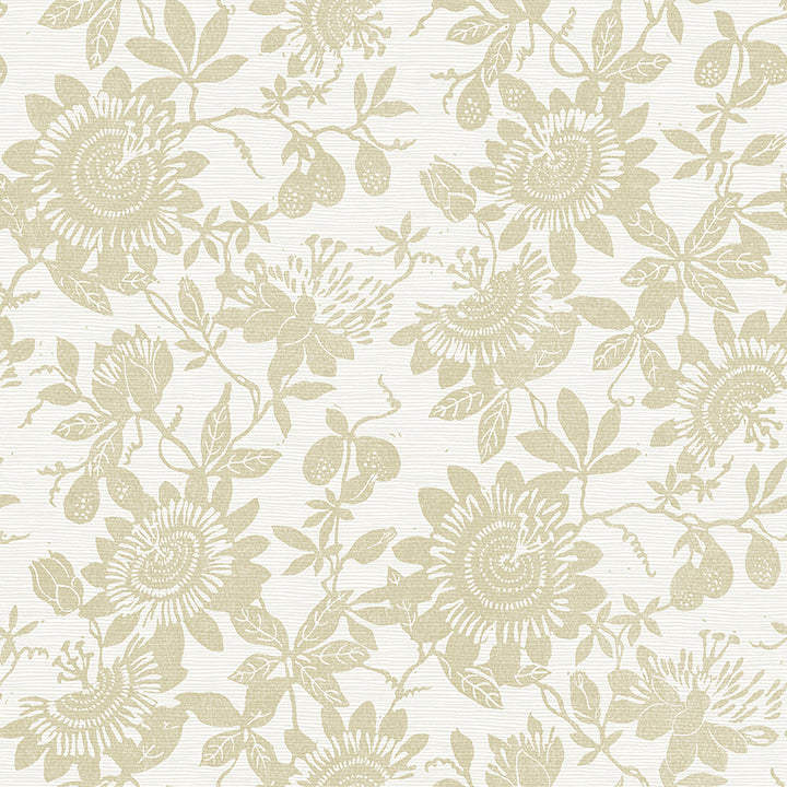 Picture of Helen Gold Floral Trail Wallpaper