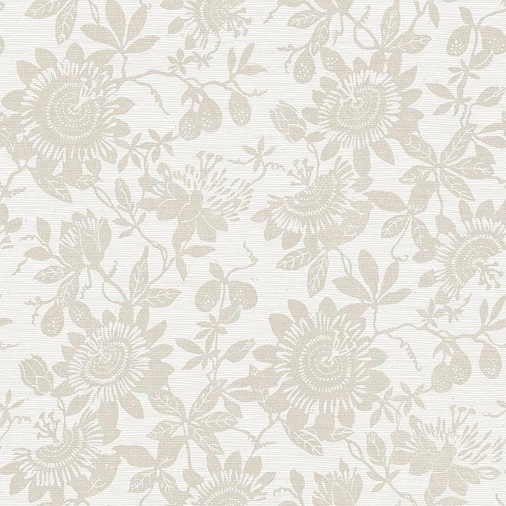 Picture of Helen Taupe Floral Trail Wallpaper