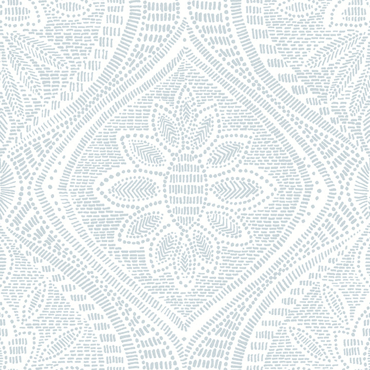 Picture of Scout Light Blue Floral Ogee Wallpaper