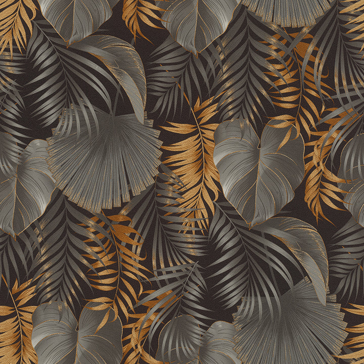 Picture of Valdivi Black Palm Fronds Wallpaper