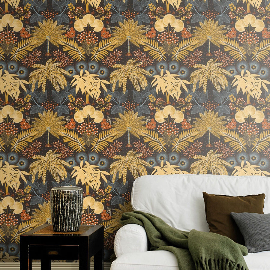 Leonor Mustard Bohemian Jungle Wallpaper  | Brewster Wallcovering Brewster Wallcovering