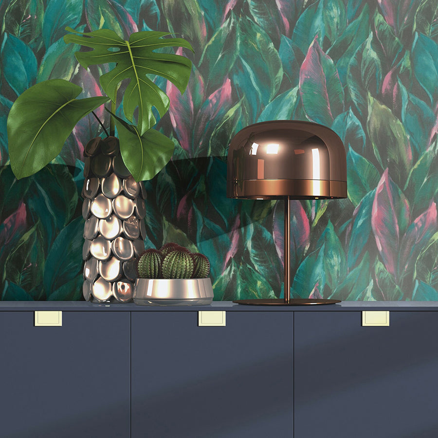 Maclayi Fuschia Banana Leaf Wallpaper  | Brewster Wallcovering - The WorkRm