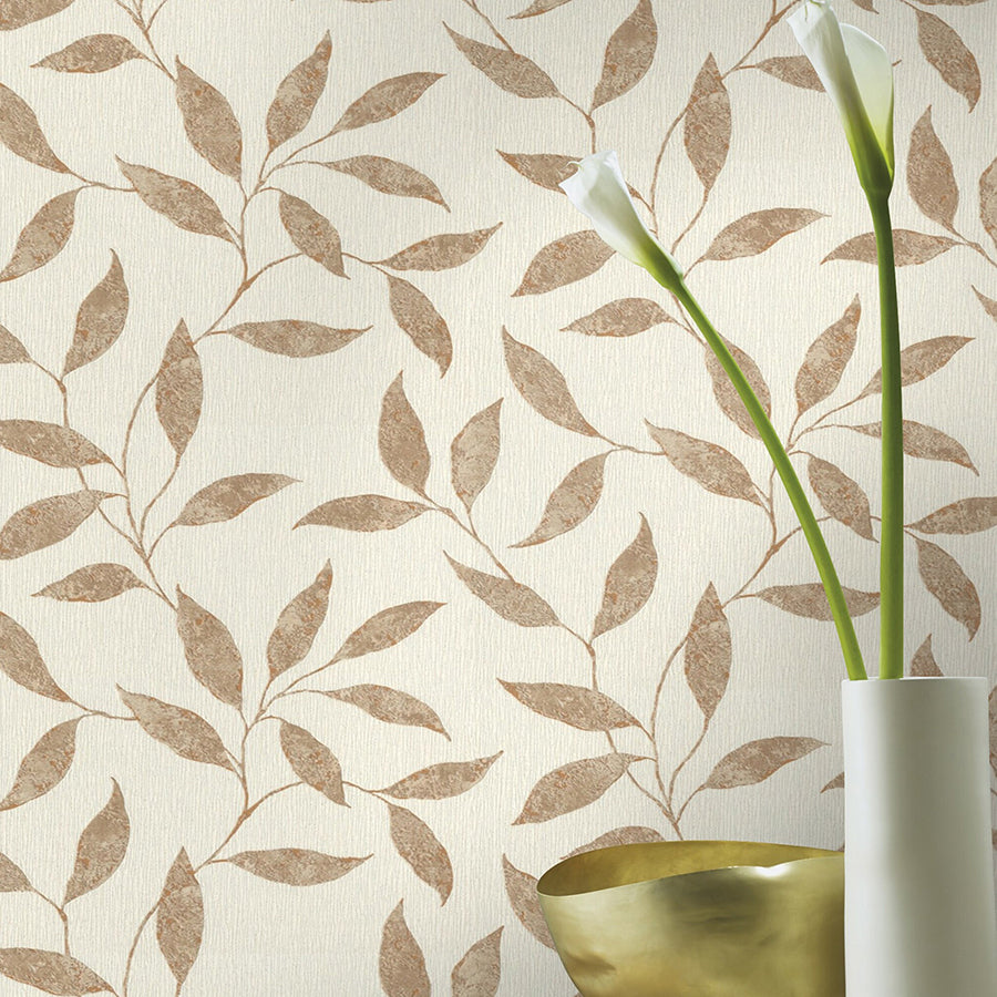 Amble Cream Vine Wallpaper  | Brewster Wallcovering - The WorkRm