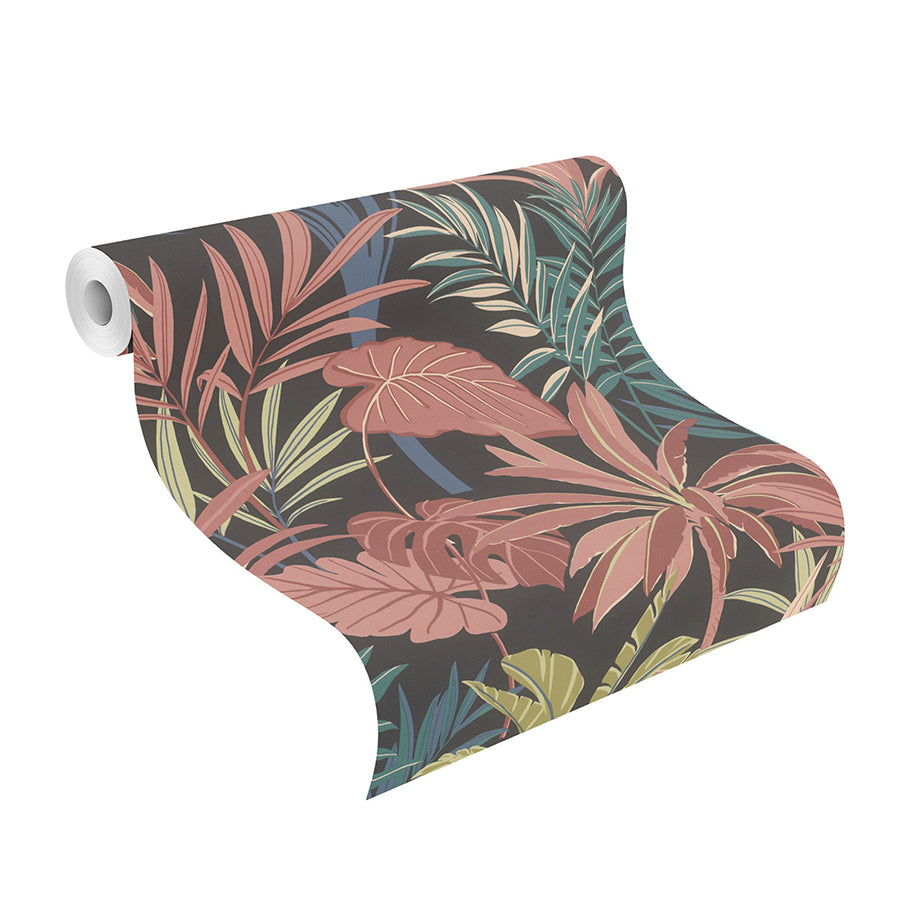 Rudyard Pink Tropical Flora Wallpaper  | Brewster Wallcovering - The WorkRm