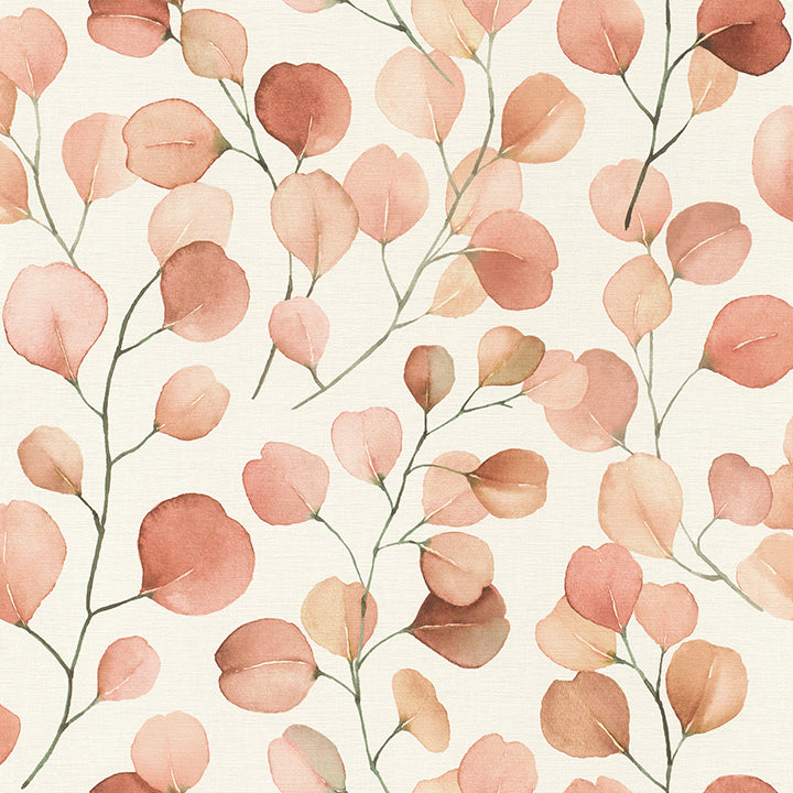 Brewster Wallcovering-Elaina Blush Watercolor Boughs Wallpaper