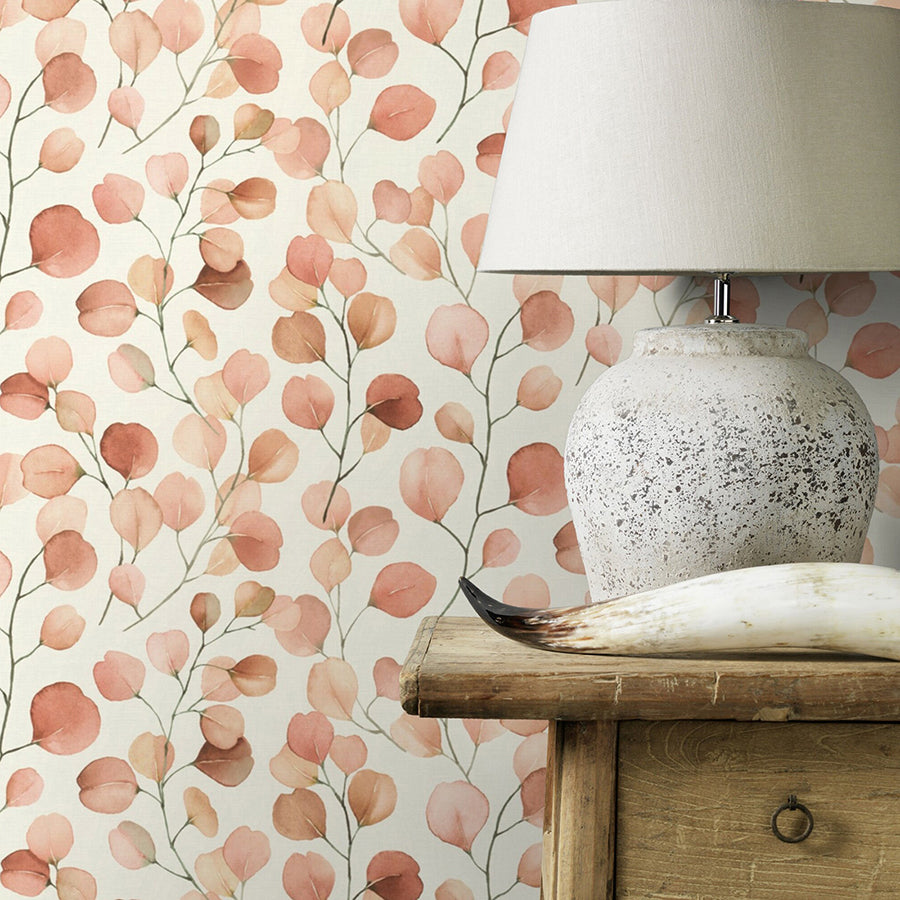 Elaina Blush Watercolor Boughs Wallpaper  | Brewster Wallcovering - The WorkRm