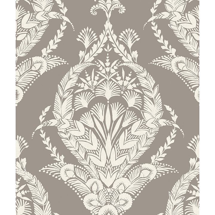 Picture of Arlie Grey Botanical Damask Wallpaper