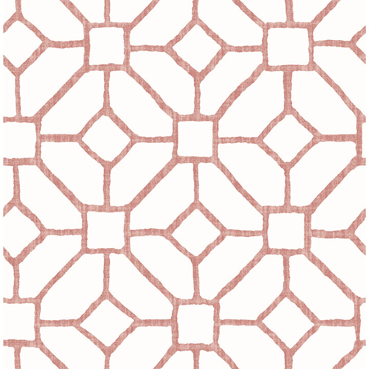 Picture of Addis Coral Trellis Wallpaper