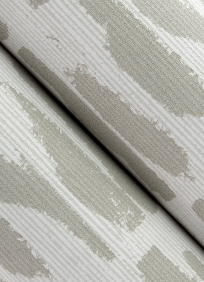 Myrtle Grey Abstract Stripe Wallpaper  | Brewster Wallcovering - The WorkRm