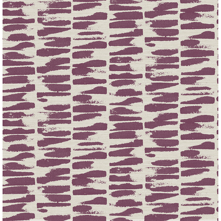 Picture of Myrtle Purple Abstract Stripe Wallpaper