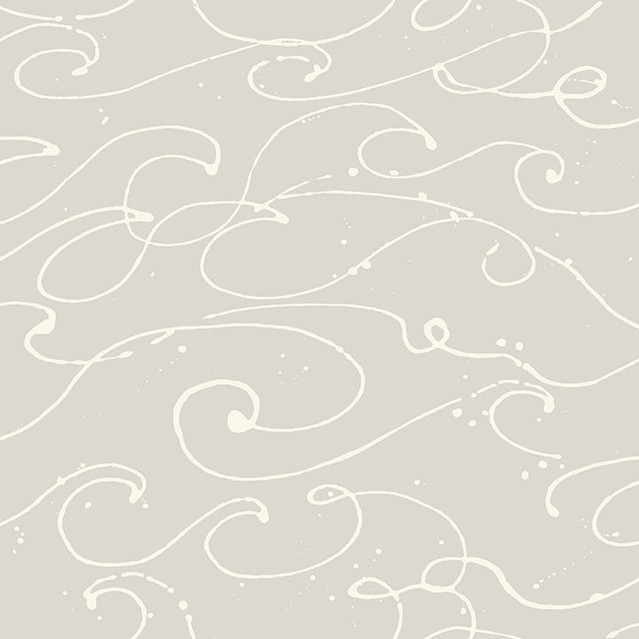 Picture of Kuroshio Taupe Ocean Wave Wallpaper