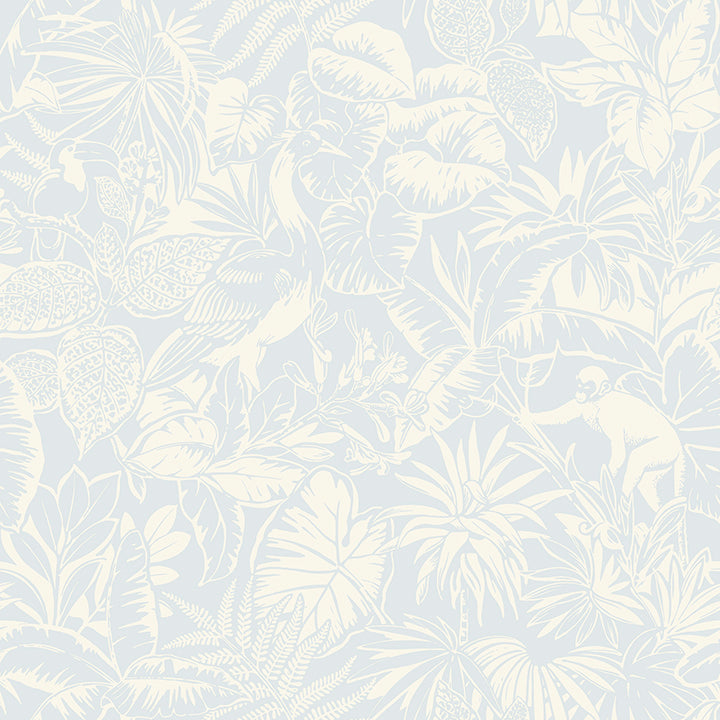 Picture of Corcovado Light Blue Jungle Jamboree Wallpaper