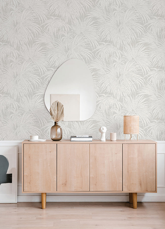 Neutral Cassava Palm Peel and Stick Wallpaper - Brewster Wallcovering