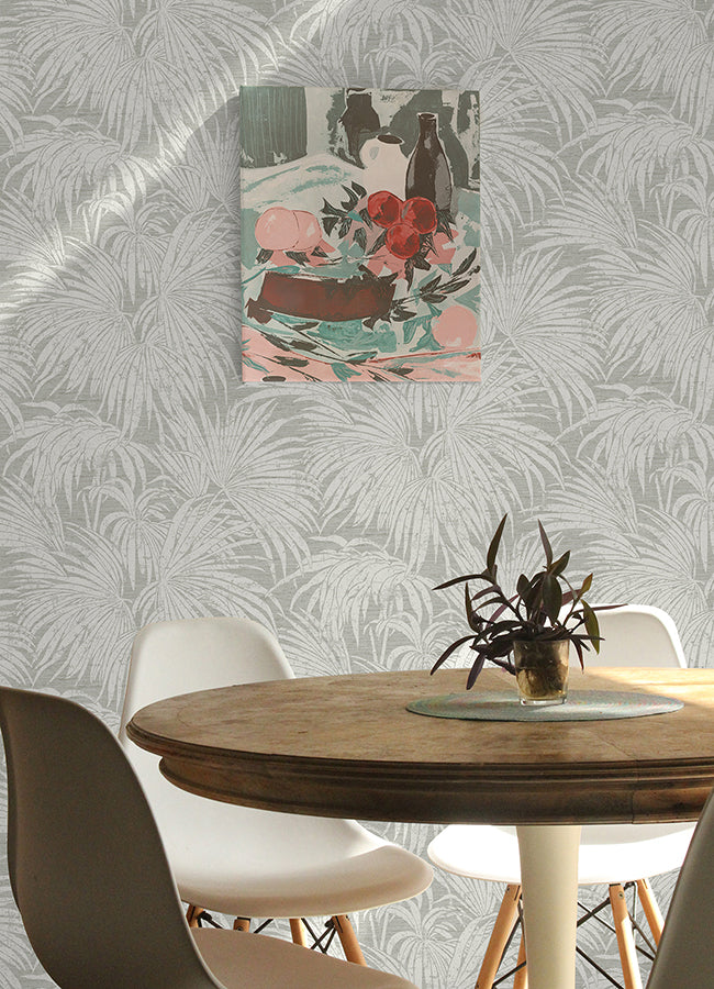 Neutral Cassava Palm Peel and Stick Wallpaper  | Brewster Wallcovering