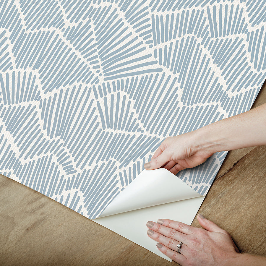 Periwinkle Ridge & Valley Peel and Stick Wallpaper  | Brewster Wallcovering - The WorkRm