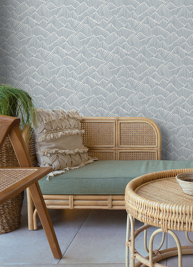 Periwinkle Ridge & Valley Peel and Stick Wallpaper - Brewster Wallcovering