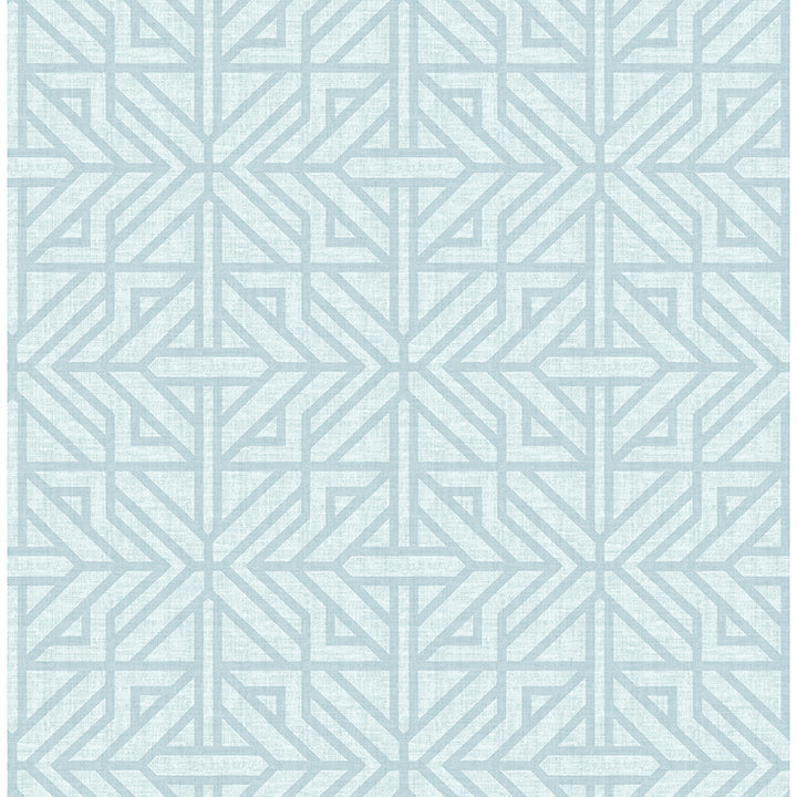 Picture of Hesper Sky Blue Geometric Wallpaper