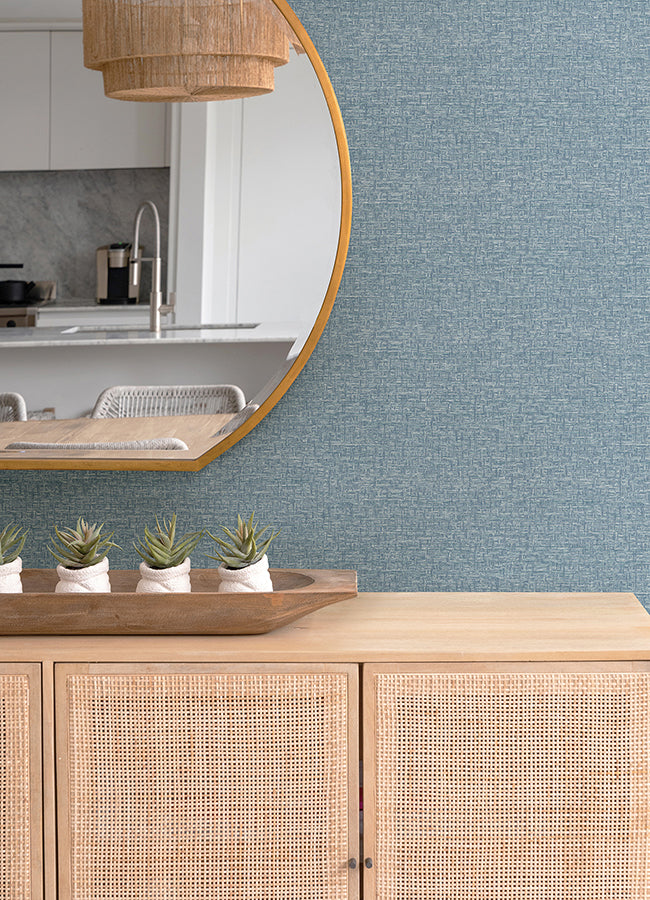 Minerva Denim Texture Geometric Wallpaper  | Brewster Wallcovering - The WorkRm