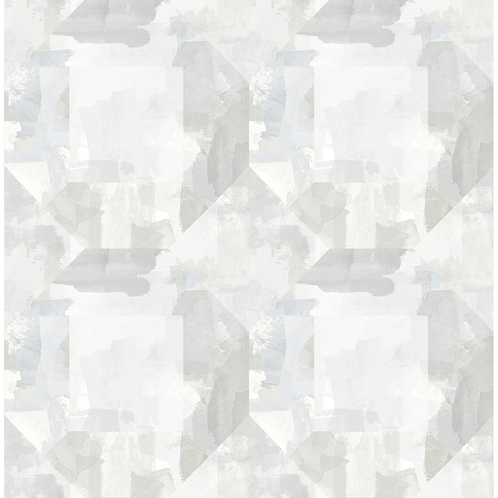 Picture of Perrin Light Grey Gem Geometric Wallpaper