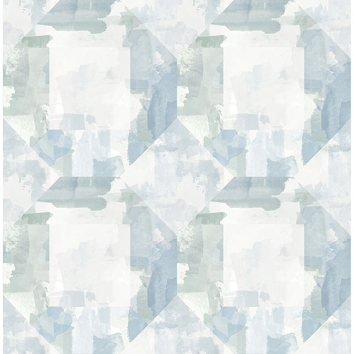 Picture of Perrin Blue Gem Geometric Wallpaper