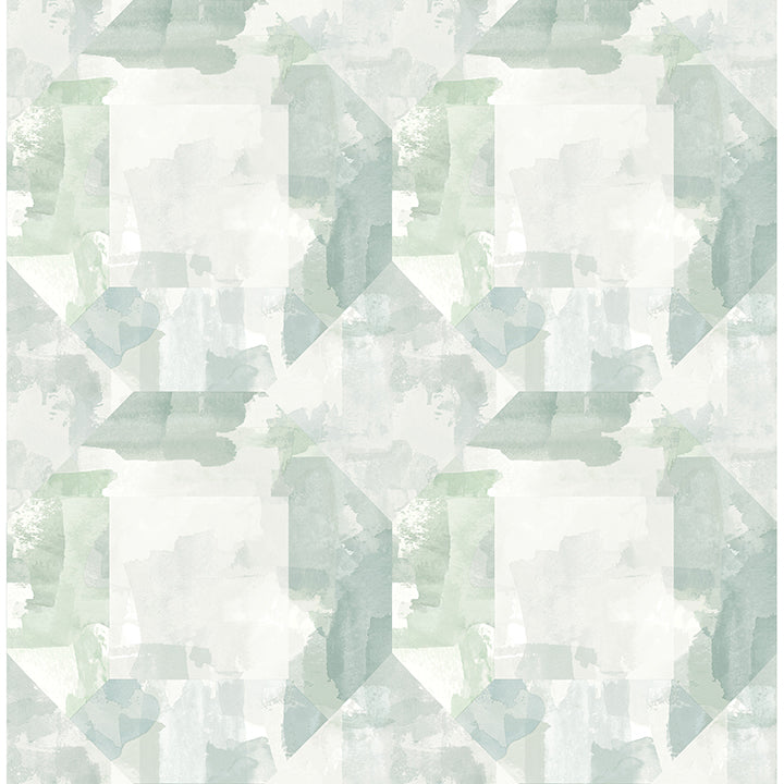 Picture of Perrin Sea Green Gem Geometric Wallpaper