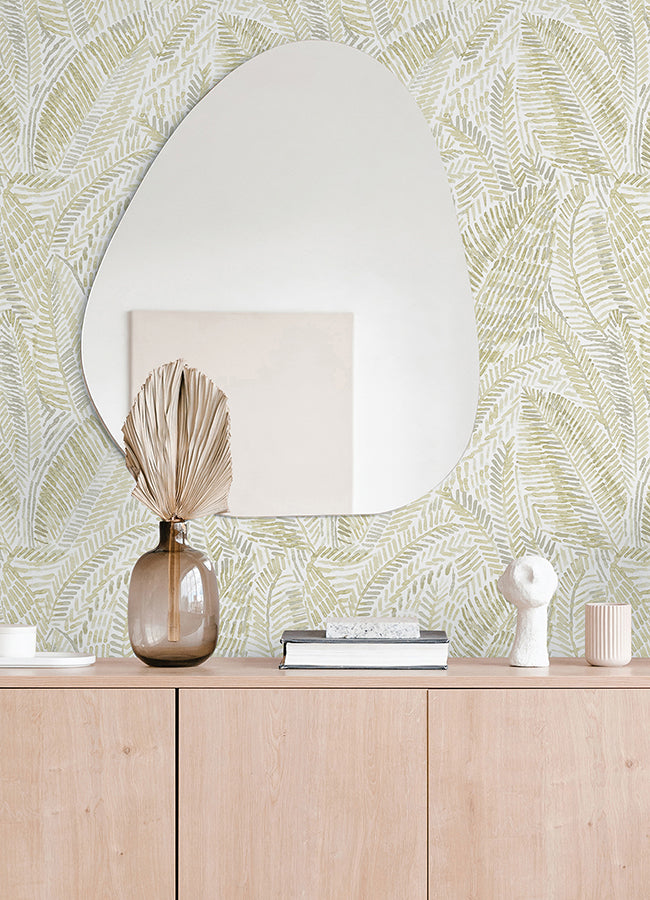 Fildia Honey Botanical Wallpaper - Brewster Wallcovering