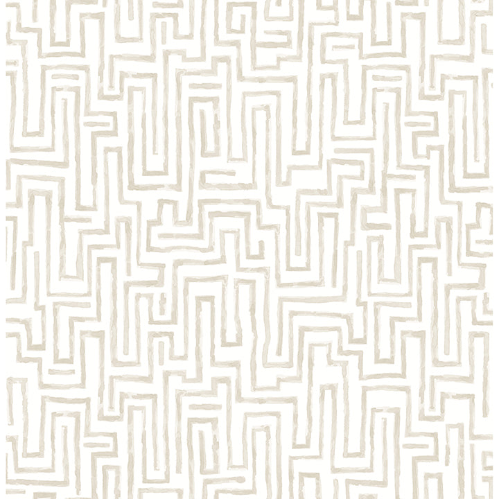 Picture of Ramble Taupe Geometric Wallpaper