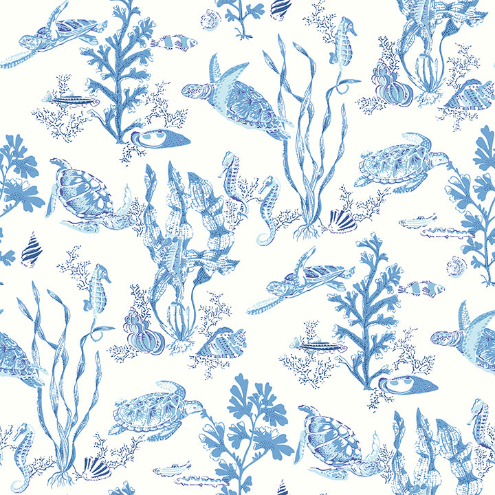 Picture of Azure Garparilla Peel and Stick Wallpaper