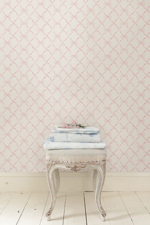 Pink Jam Baby Bow Peel and Stick Wallpaper  | Brewster Wallcovering - The WorkRm