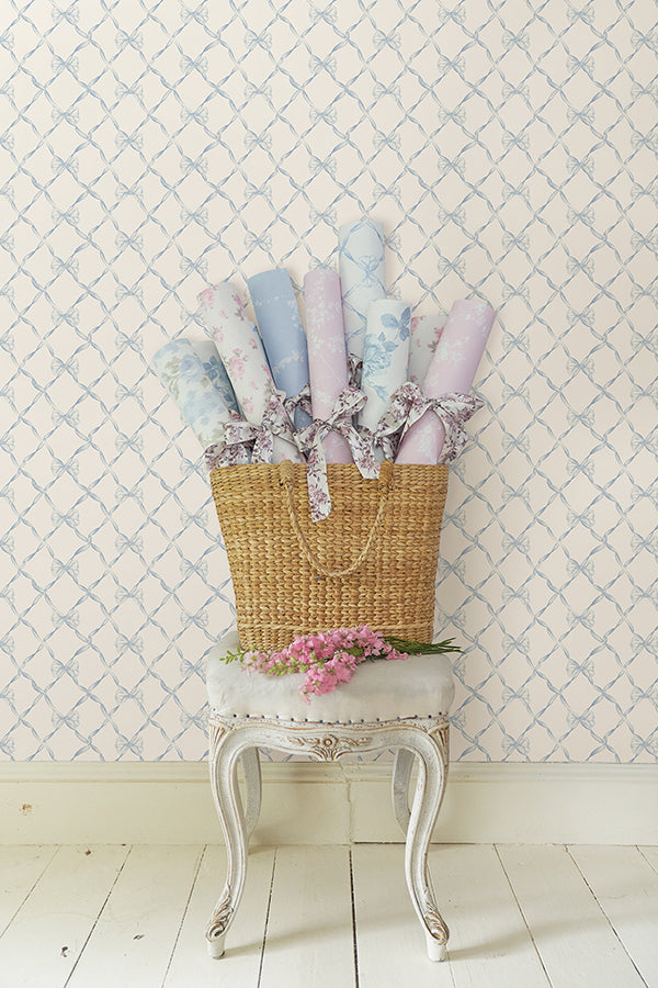 Dreamy Sky Baby Bow Peel and Stick Wallpaper - Brewster Wallcovering