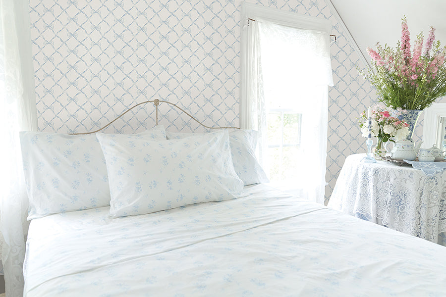 Dreamy Sky Baby Bow Peel and Stick Wallpaper - Brewster Wallcovering