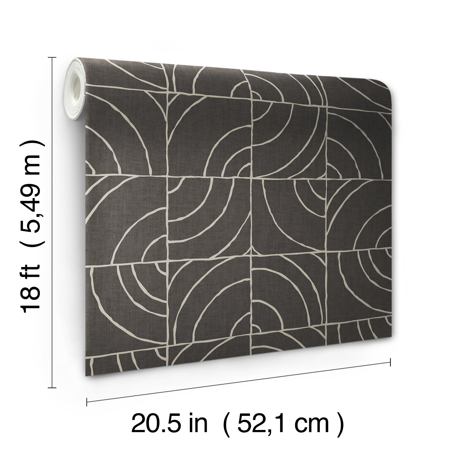 Charcoal Batik Blok Peel and Stick Wallpaper  | Brewster Wallcovering - The WorkRm