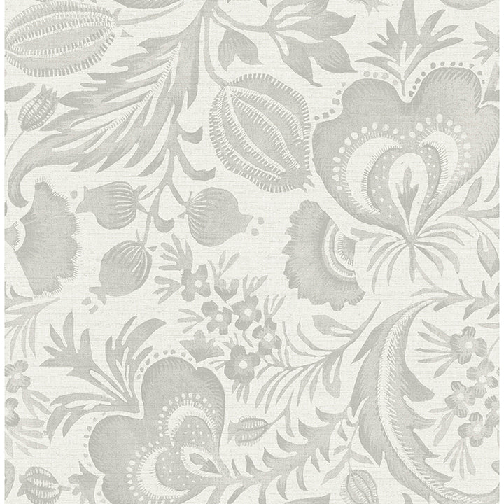 Picture of Culver Grey Jacobean Wallpaper by Scott Living