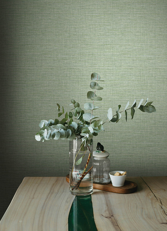 Exhale Light Green Texture Wallpaper - Brewster Wallcovering