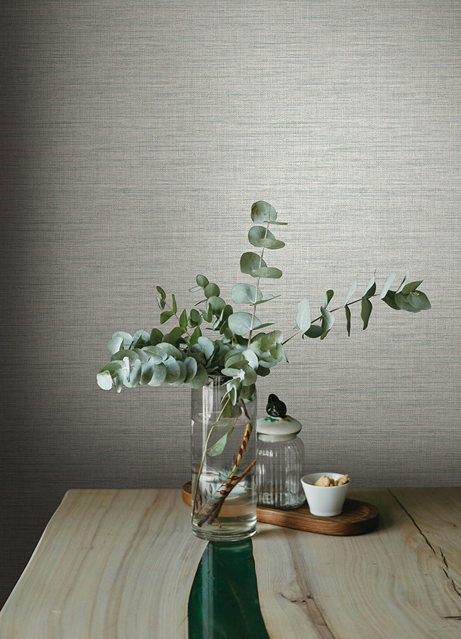 Exhale Seafoam Texture Wallpaper - Brewster Wallcovering