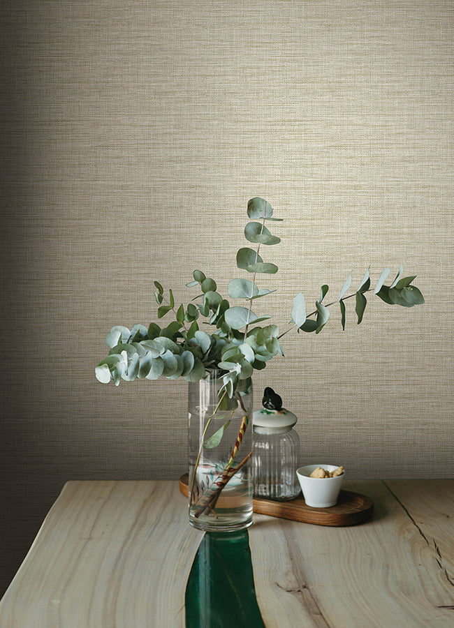 Exhale Light Yellow Texture Wallpaper - Brewster Wallcovering