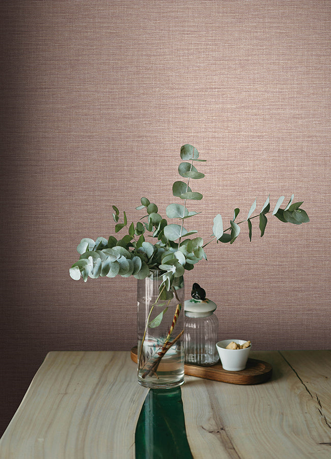 Exhale Blush Texture Wallpaper - Brewster Wallcovering