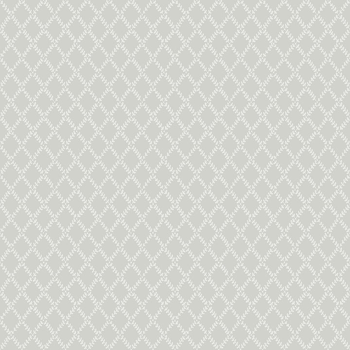 Picture of Trevor Grey Leaf Trellis Wallpaper