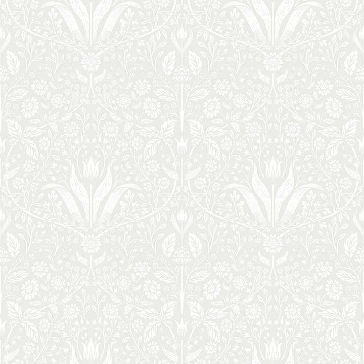 Picture of Mara Light Grey Tulip Ogee Wallpaper