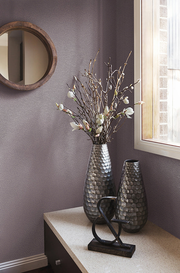 Luminaire Plum Abstract Wallpaper  | Brewster Wallcovering - The WorkRm