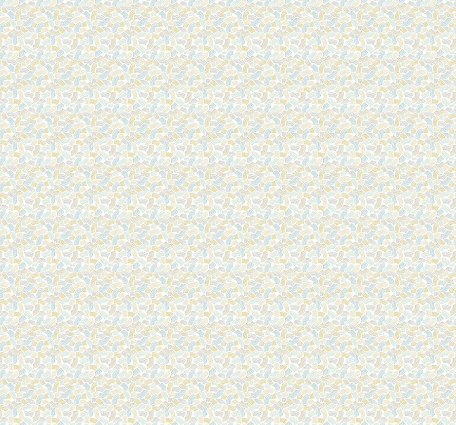 Elements Light Yellow Scribbled Arches Wallpaper - Brewster Wallcovering