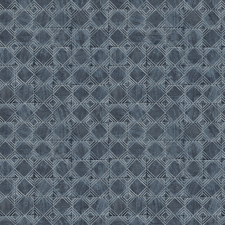 Picture of Button Block Navy Geometric Wallpaper