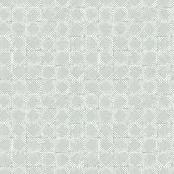 Picture of Button Block Aqua Geometric Wallpaper