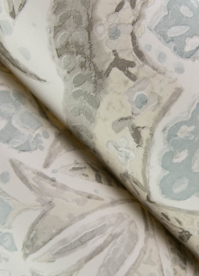 Mimir Grey Quilted Damask Wallpaper  | Brewster Wallcovering - The WorkRm