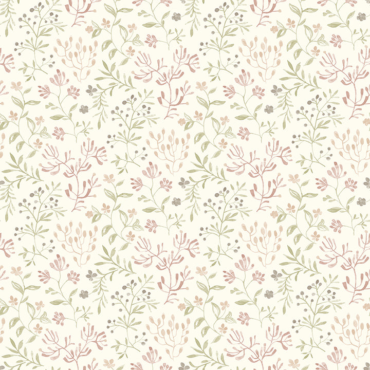 Picture of Tarragon Blush Dainty Meadow Wallpaper