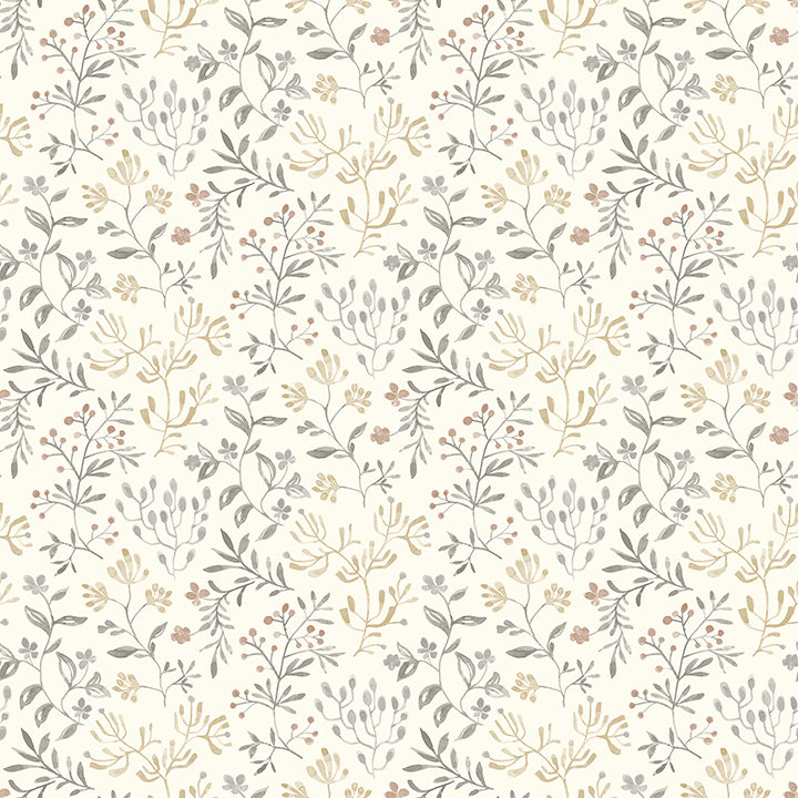 Picture of Tarragon Grey Dainty Meadow Wallpaper