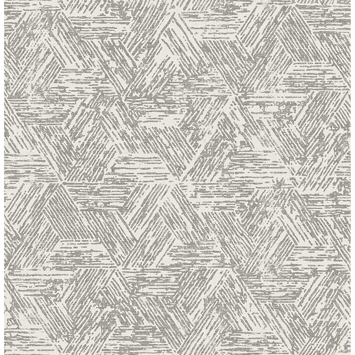 Picture of Retreat Charcoal Quilted Geometric Wallpaper