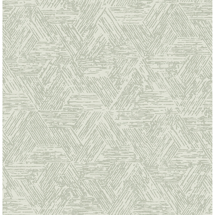 Picture of Retreat Sea Green Quilted Geometric Wallpaper