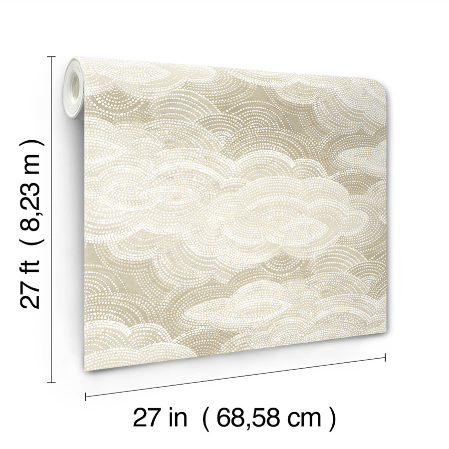 Vision Pearl Stipple Clouds Wallpaper  | Brewster Wallcovering - The WorkRm